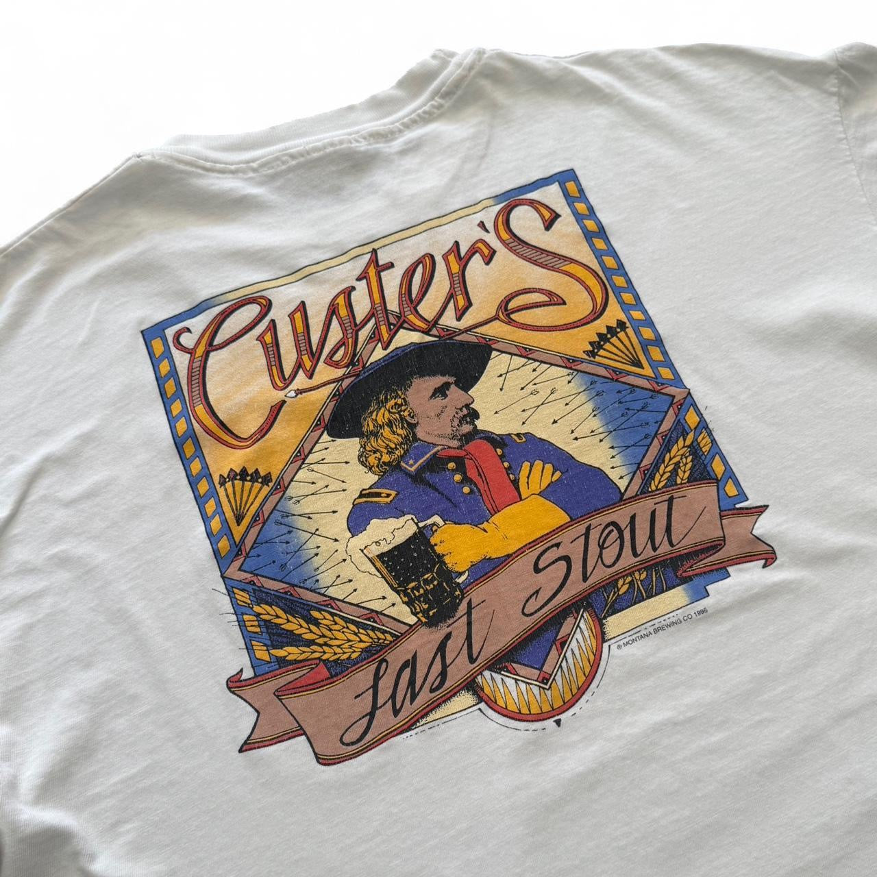 1995 Montana Brewing Co Custers Last Stout Beer Tee