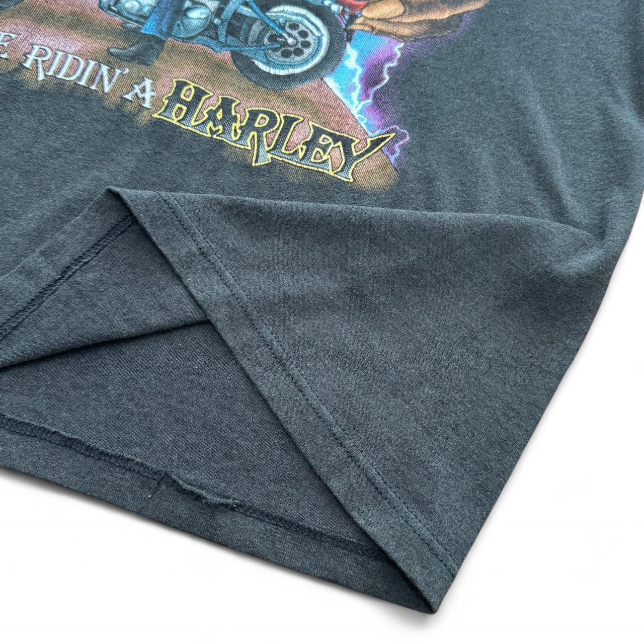 Rare Vintage 1990 Last Biker On Earth Wizard Harley Davidson Motorcycle Tee