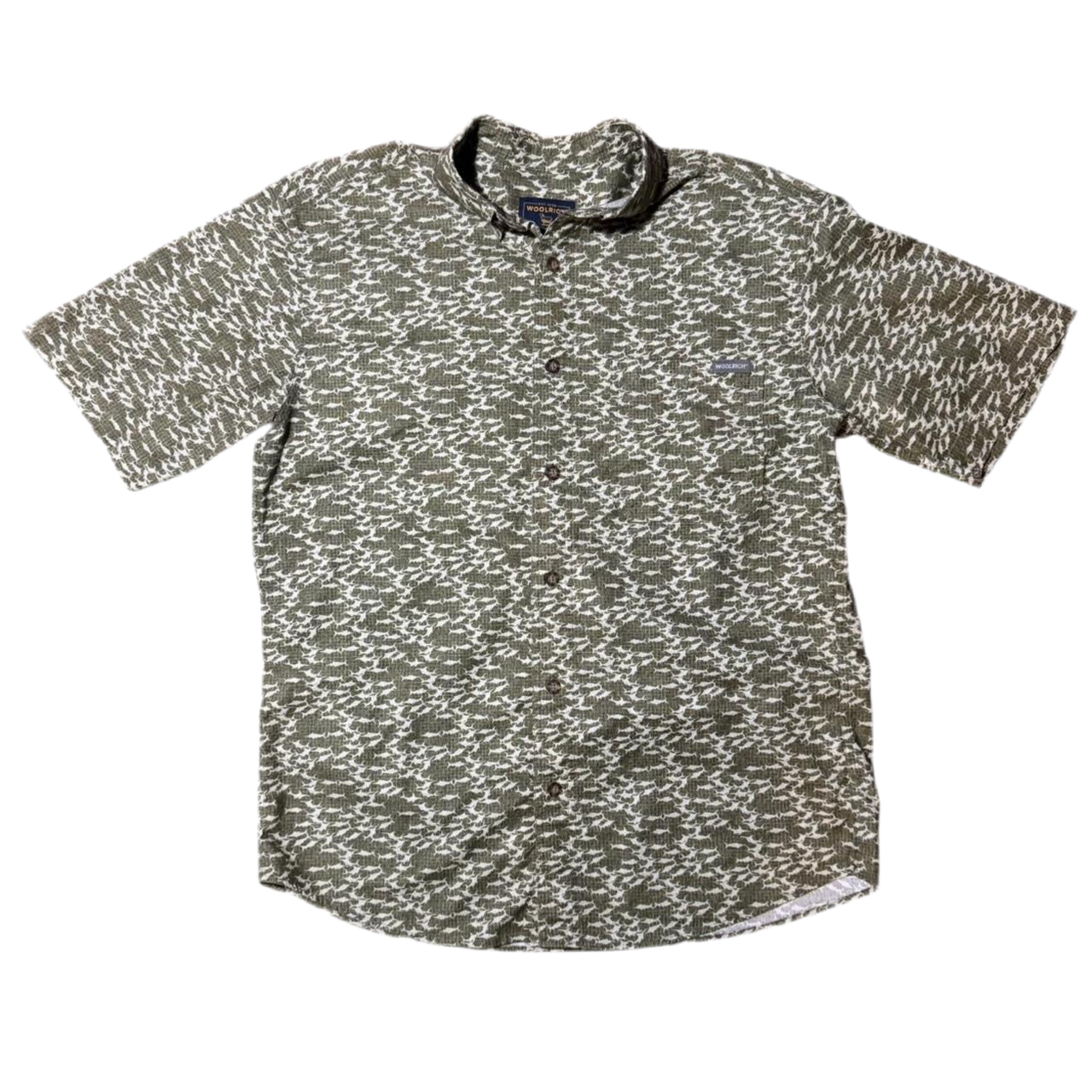 Woolrich Camo Print Button Up