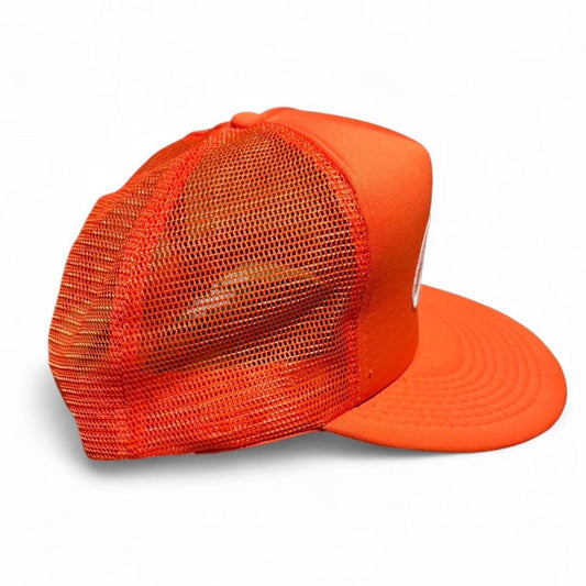 Deadstock 90s Chicago Embroidered Orange Trucker Mesh Snapback Hat