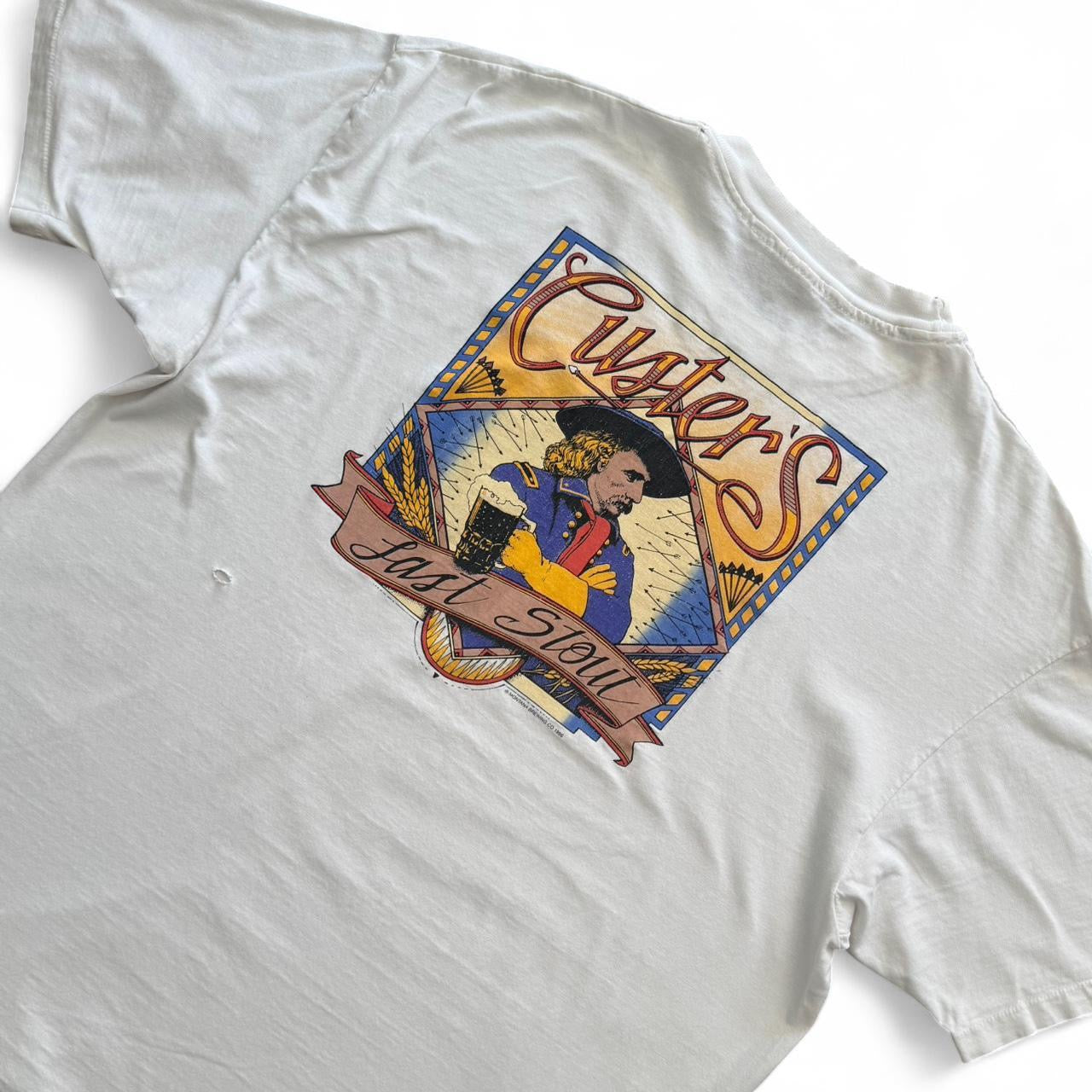 1995 Montana Brewing Co Custers Last Stout Beer Tee
