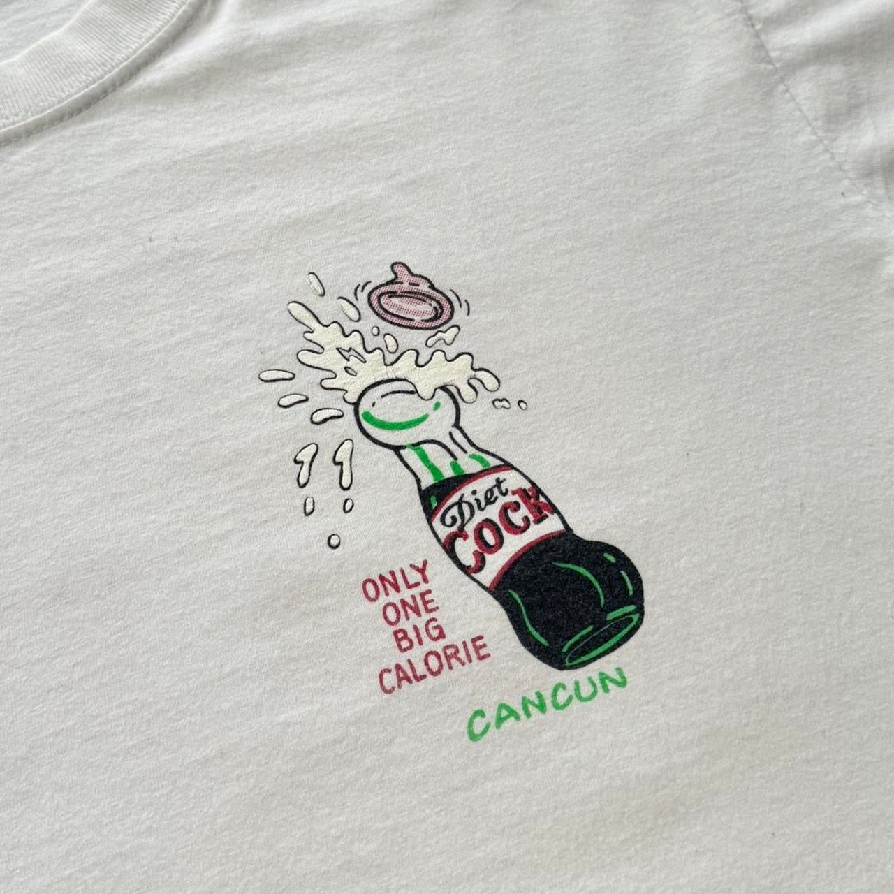 90s Lewd Novelty Coca-Cola Parody Diet Cock Joke Tee