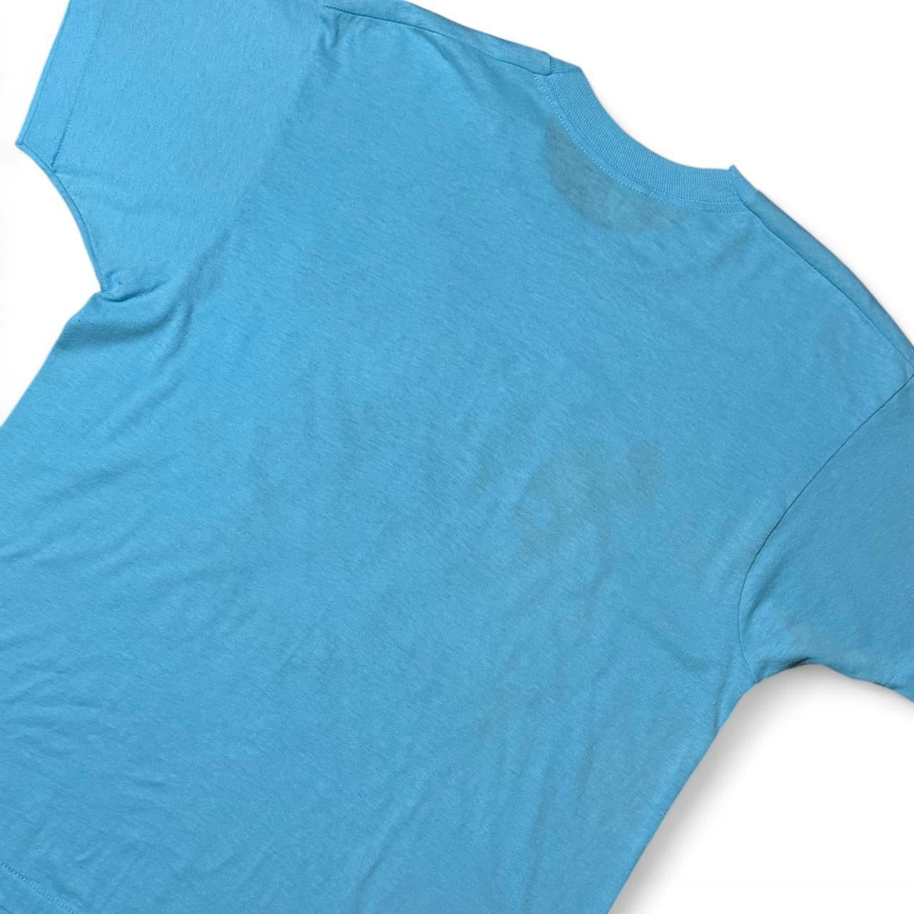 1989 Baby Blue Reno Nevada Don’t Worry, Be Happy Gambling Slots Machine Souvenir Tee