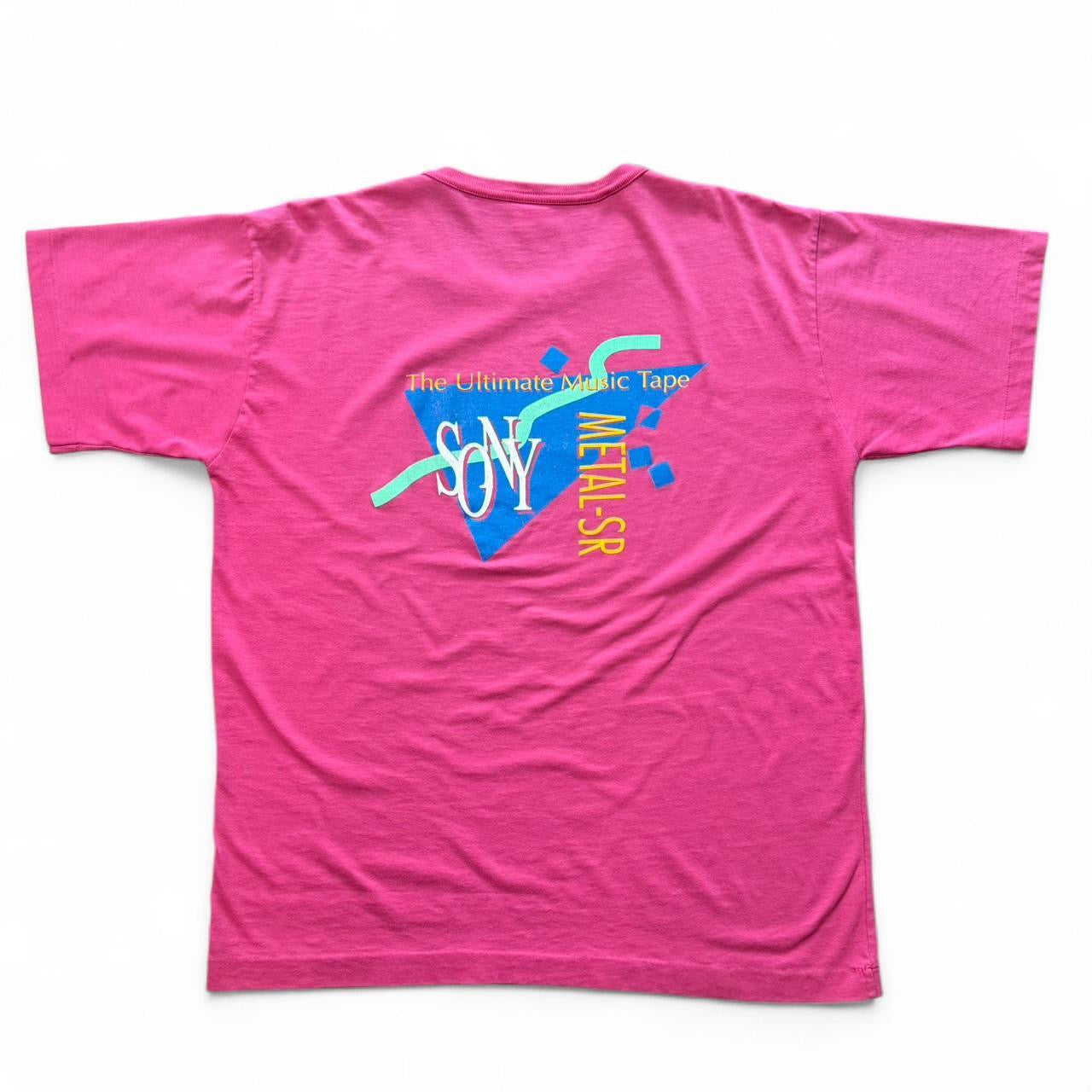 Vintage 80s Sony Music Tape Player T-shirt