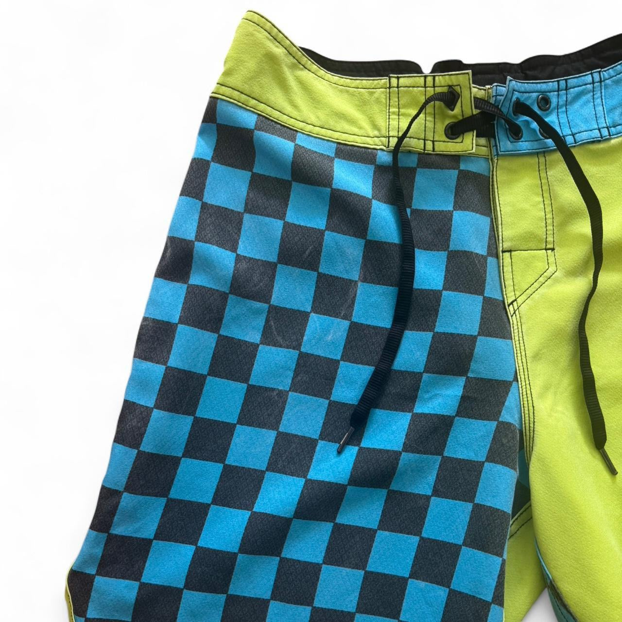Y2K Quiksilver Checker Ska Pattern Swim Shorts