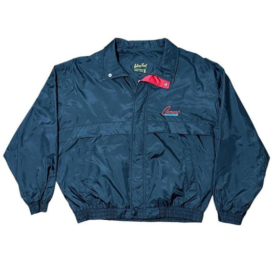 90s Chevrolet Camaro Car Embroidery Zip Windbreaker Racing Sports Jacket