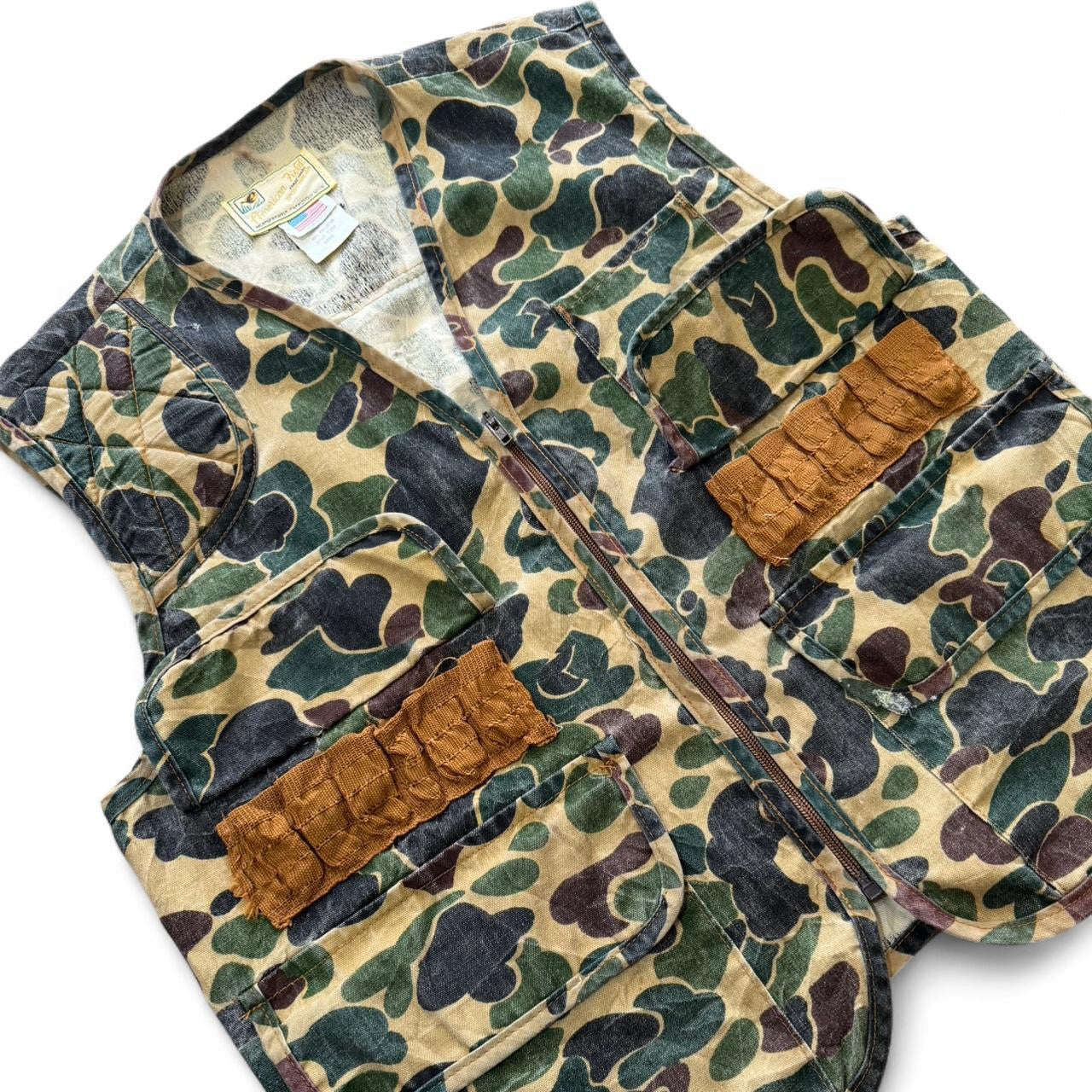 80s Camouflage American Field Lightweight Zip Up Hunting Vest