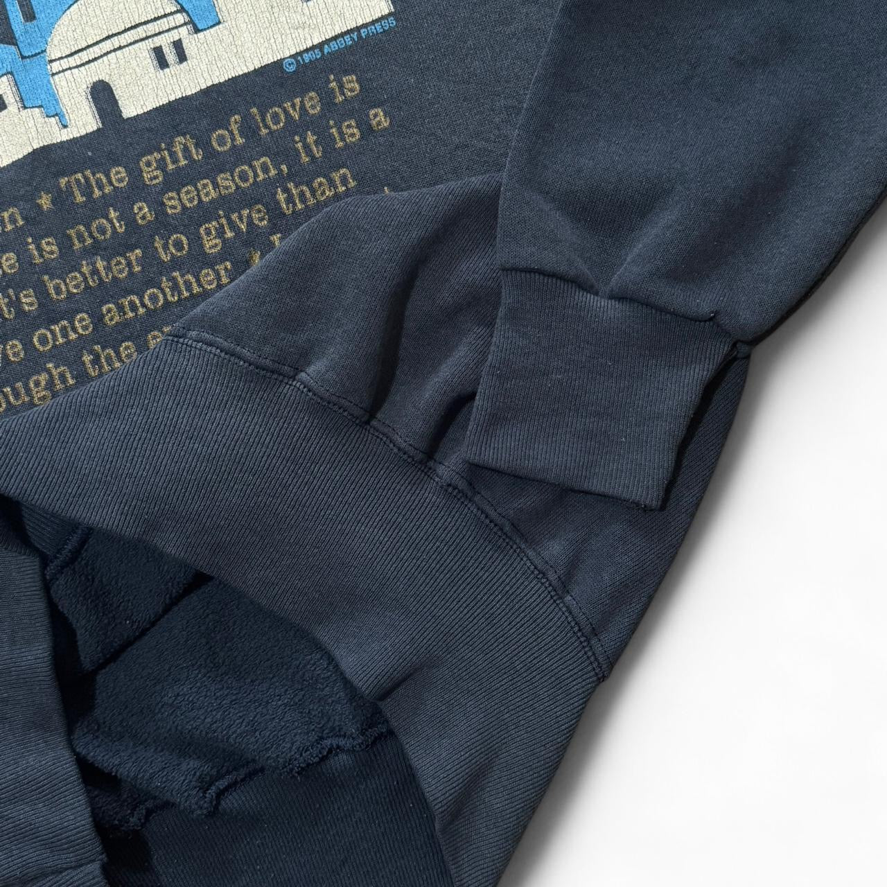1995 Religious Jesus Christmas Navy Pullover Crewneck