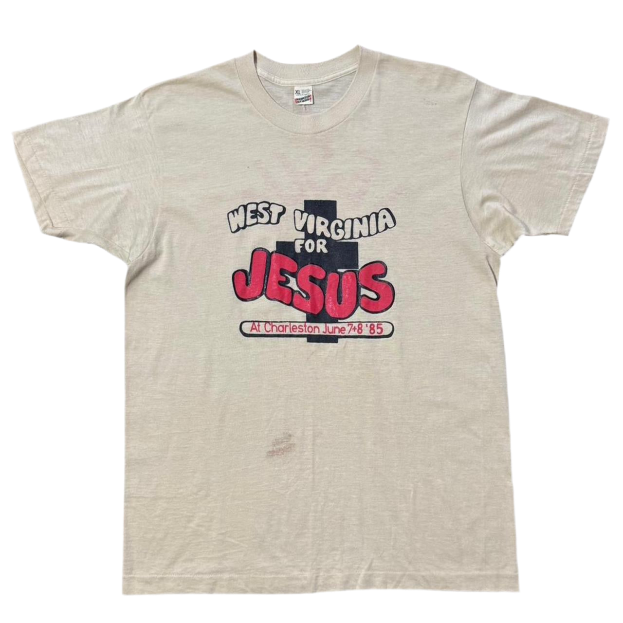 80s West Virginia For Jesus Religious Cross Tee