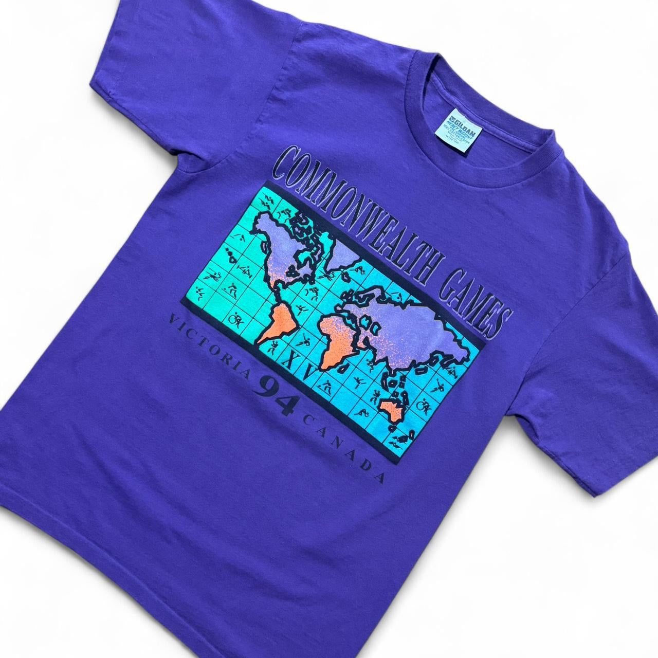 1994 Victoria BC Commonwealth Games World Map Tee