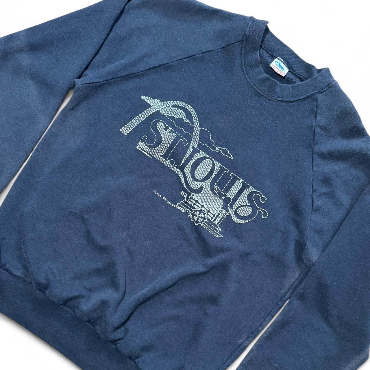 70s St Louis Faded Navy Crewneck