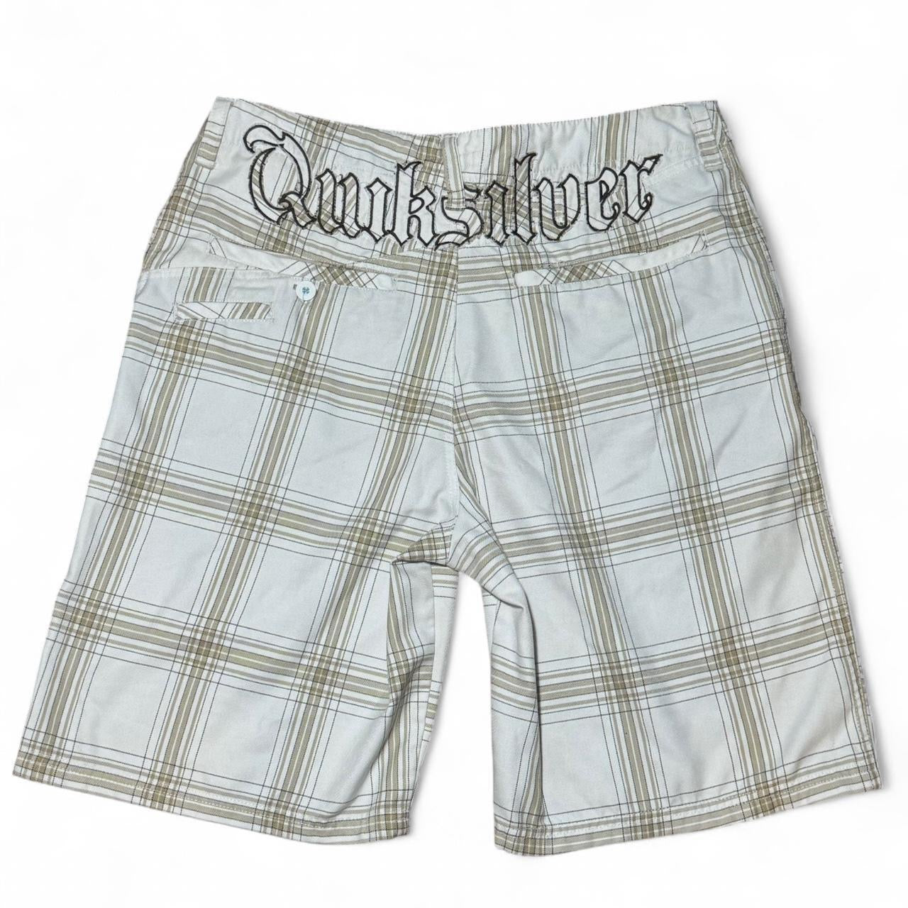 Quiksilver Y2K Plaid Skater Surf Board Shorts