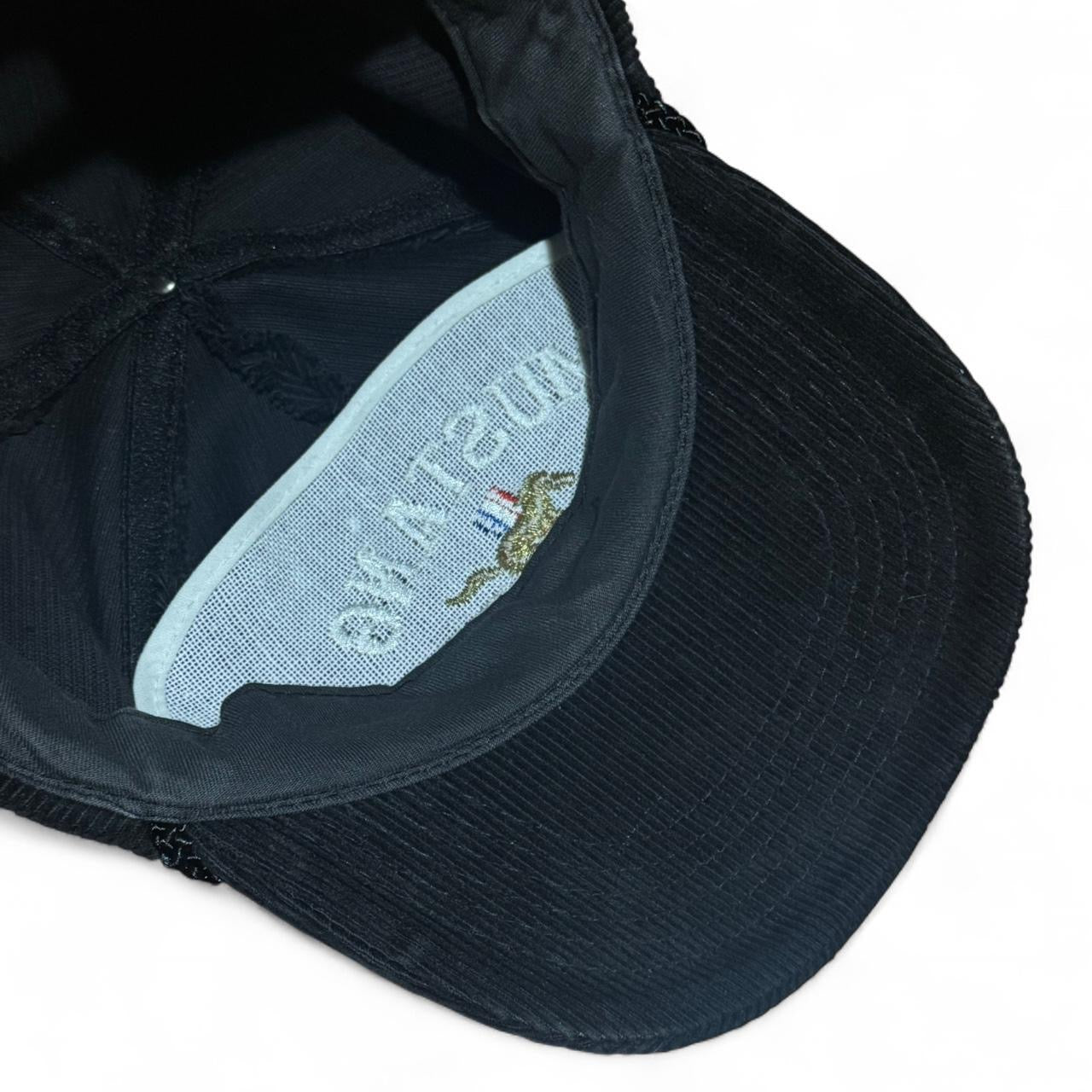 90s Black Corduroy Ford Mustang Trucker Hat