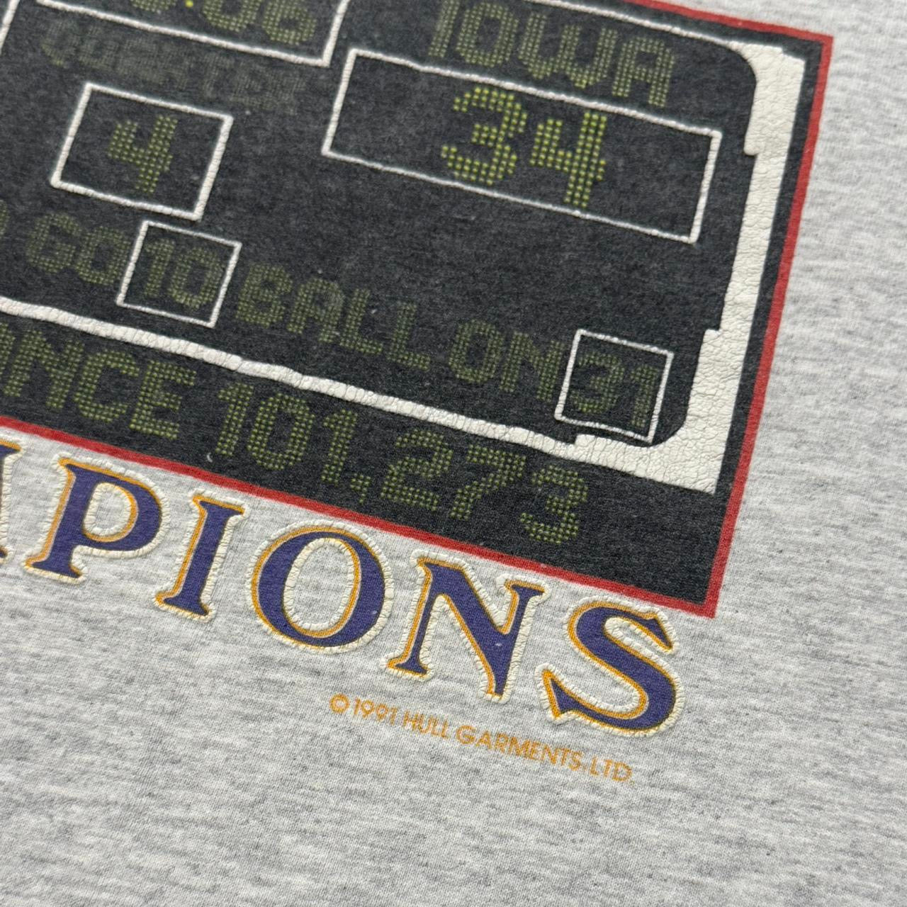 1991 Washington Huskies Vs Iowa Hawkeyes Rose Bowl NCAA Football Champions Tee
