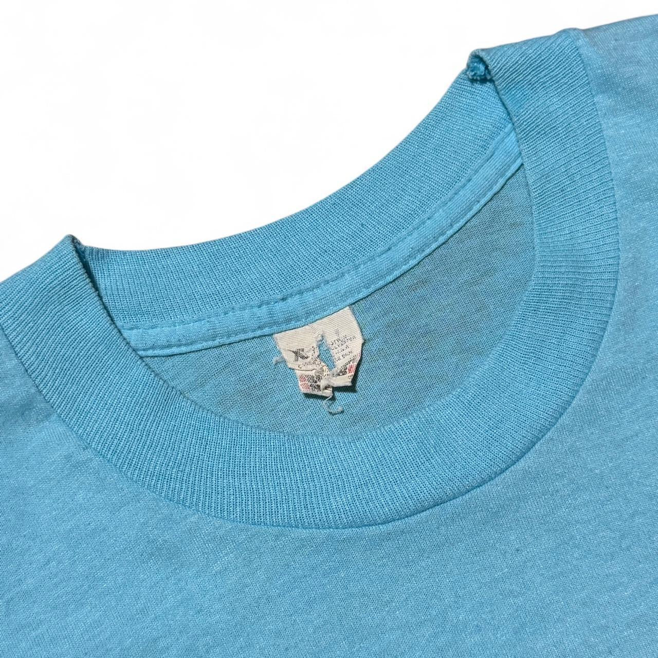1989 Baby Blue Reno Nevada Don’t Worry, Be Happy Gambling Slots Machine Souvenir Tee