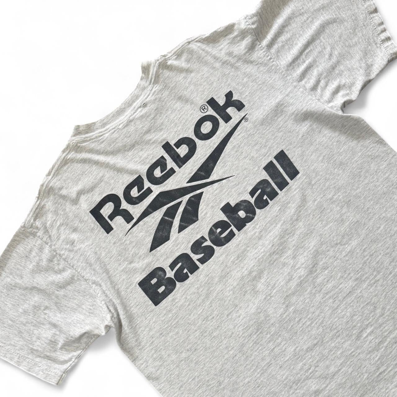 90s Heather Grey Delta Mustangs Reebok Retro Baseball Tee