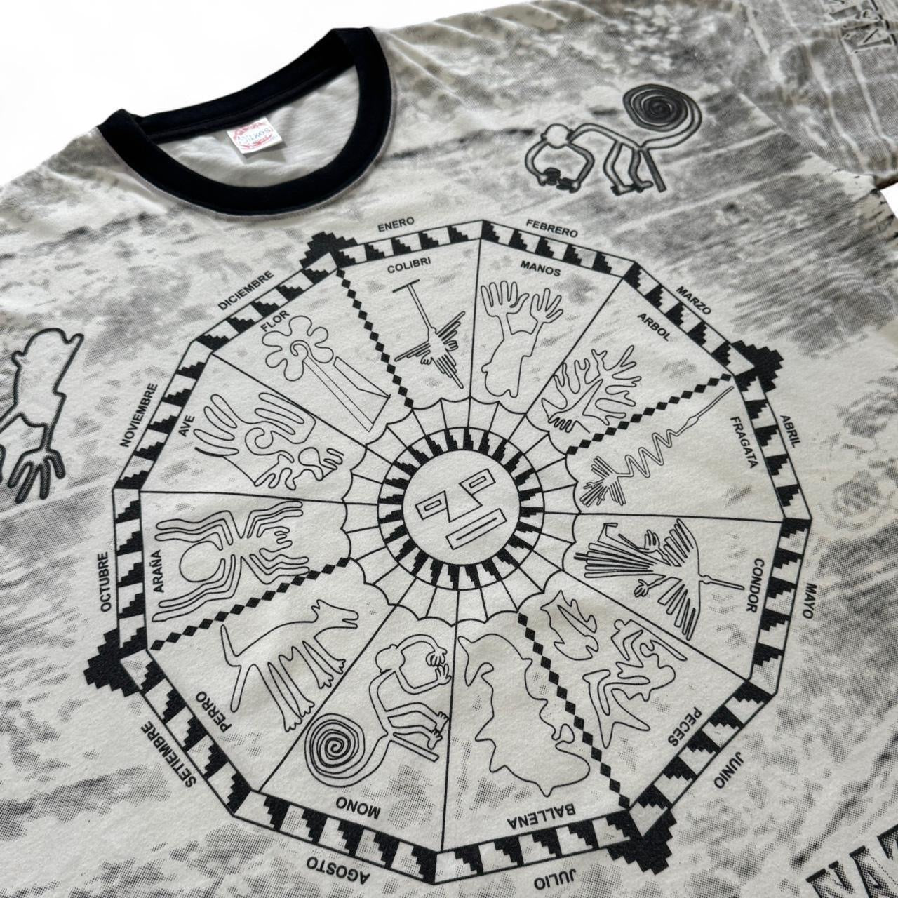 90s AOP Ancient Rufyars Peruvian Calendar Nazca Ringer