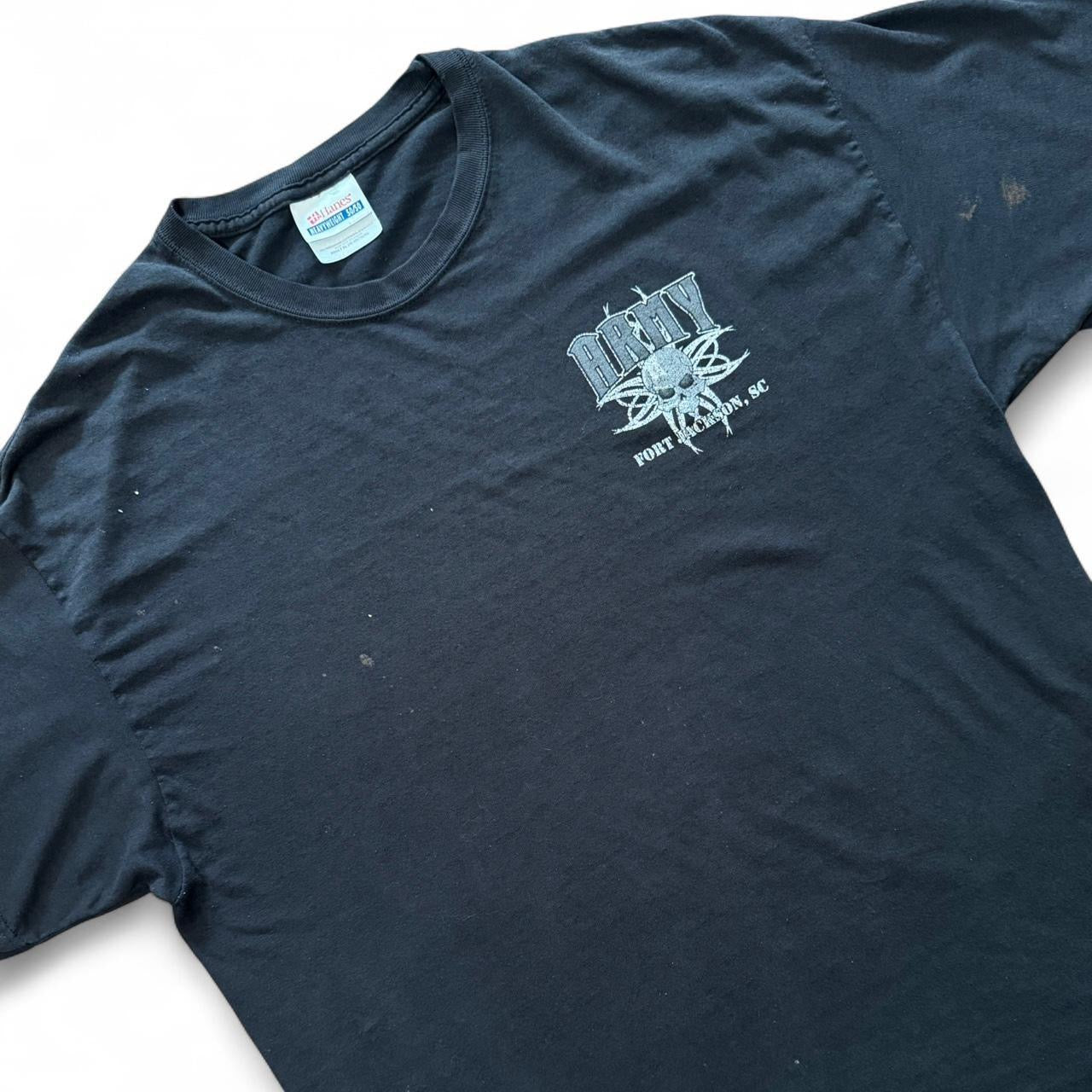 Vintage Distressed Thin Army Skull T-shirt