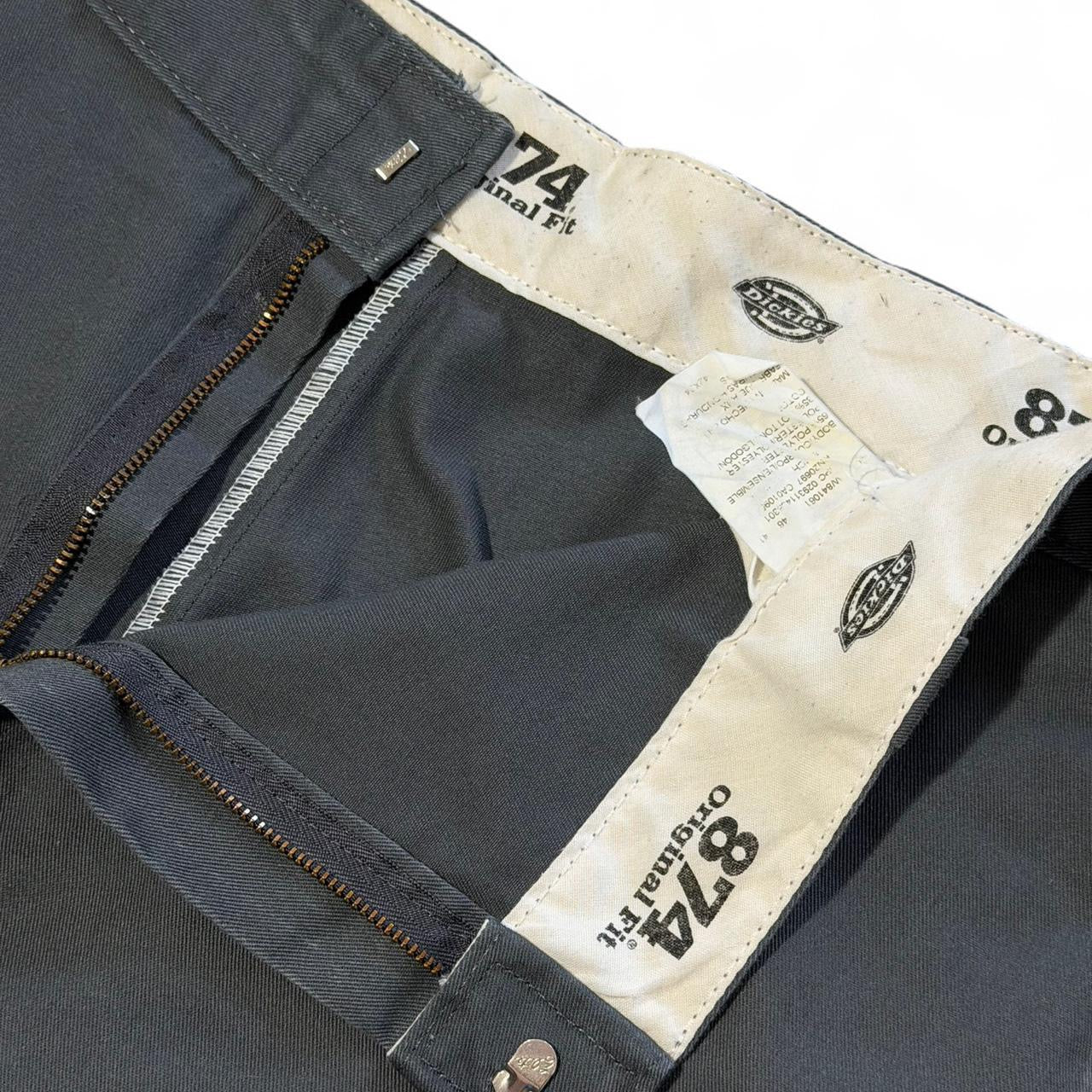 Vintage 90s Y2K Grey Dickies Workwear Skater Trouser Utility Pants