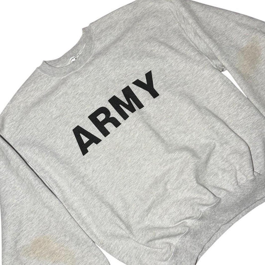 90s Army Issue Military Uniform Utility Crewneck Pullover Sweater