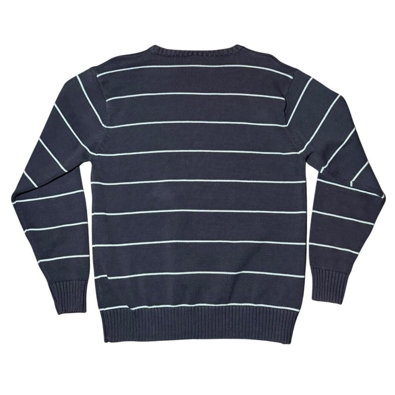 90s Y2K Firefly Brown Striped Knit Crewneck Pullover Sweater