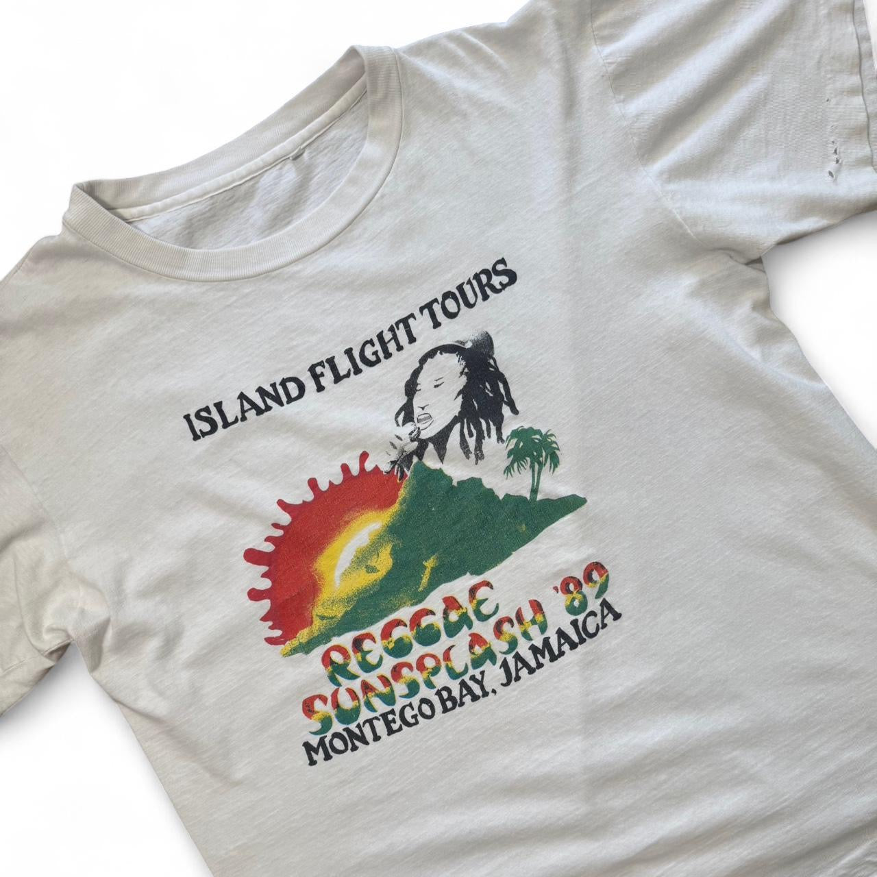 1989 Island Flight Tours Reggae Sunsplash Jamaica Tee