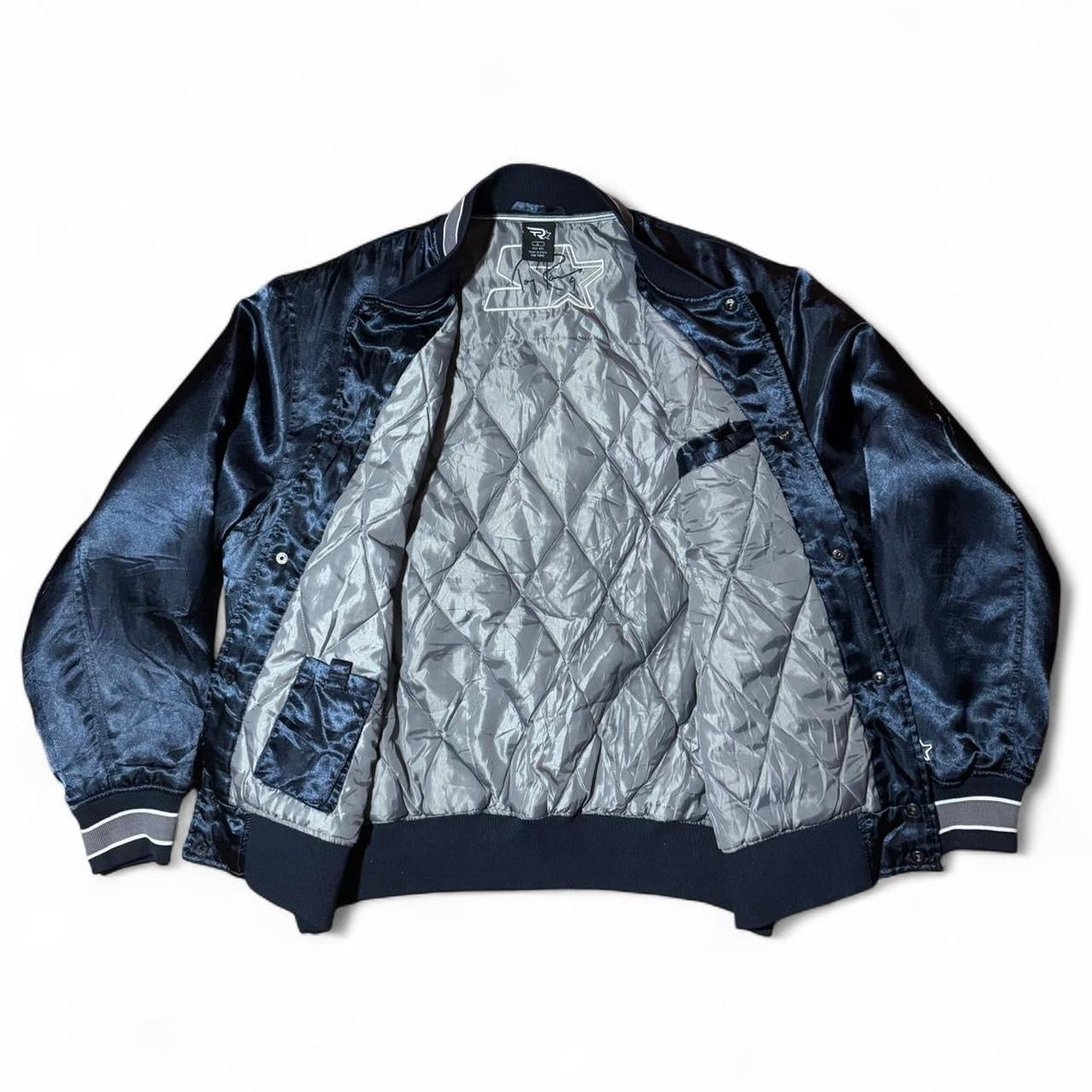 Y2K Tony Romo Dallas Cowboys Navy Blue Satin Starter Jacket