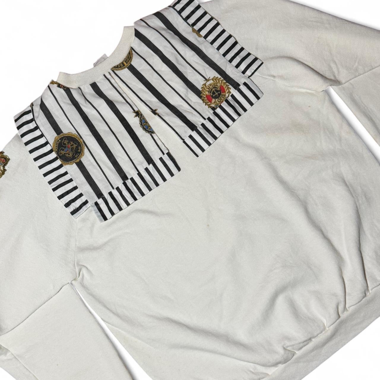 90s Marina Bay Sailor Yacht Club Crested Emblem Sweater