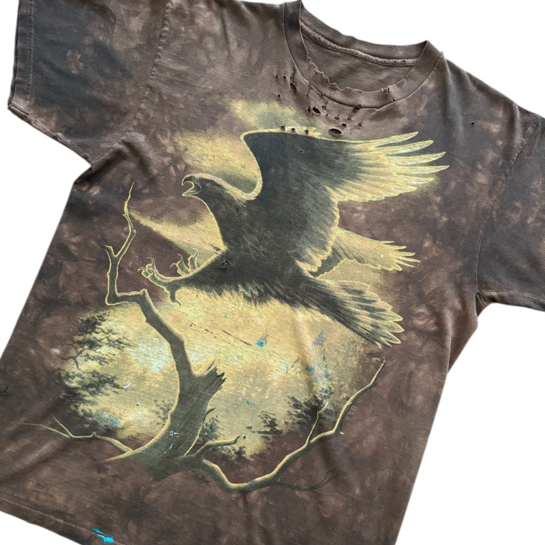 Distressed/Tattered Brown Bird Tee