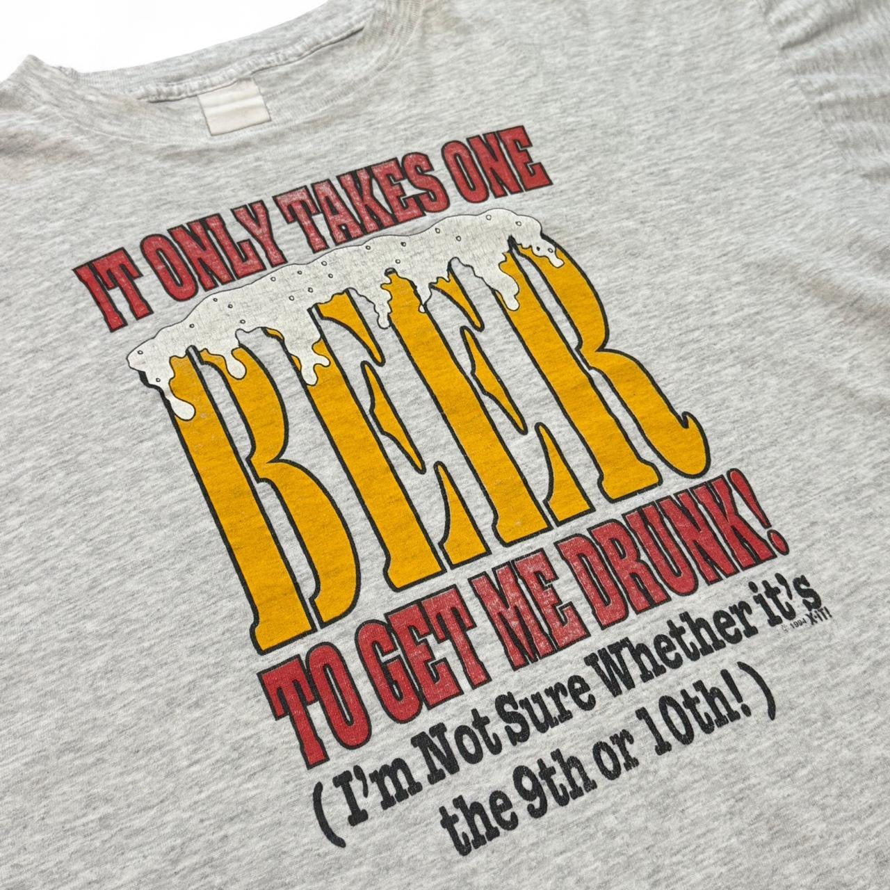 90s Beer Drinking Novelty Joke Tee