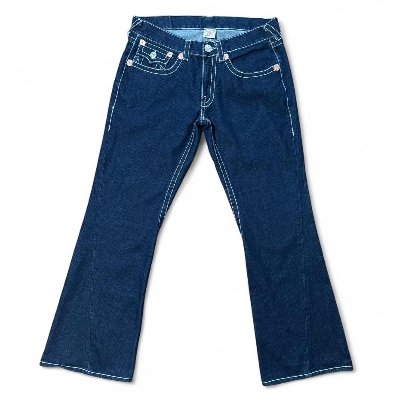 Y2K True Religion Blue Wash Denim Flare Joey Super T Jeans