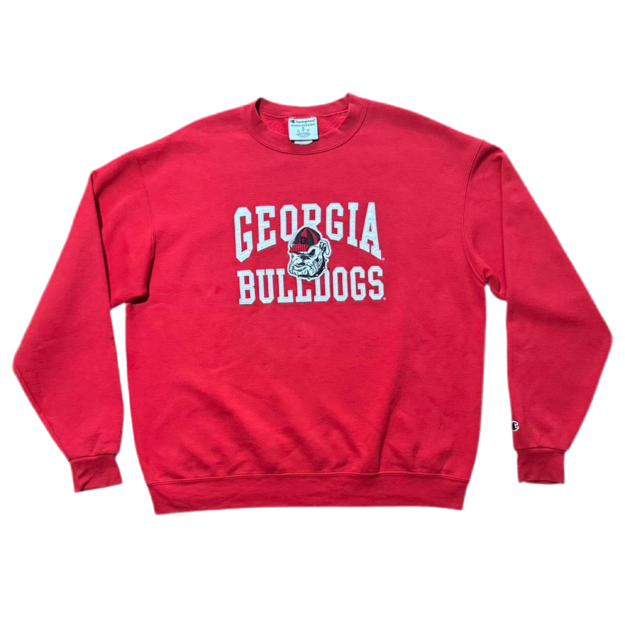 90s Red Champion Georgia Bulldogs Football NCAA Crewneck