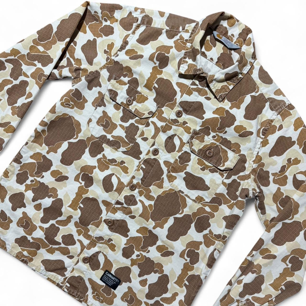 Carhartt Tan/Brown Camo Mission Button Up Shirt
