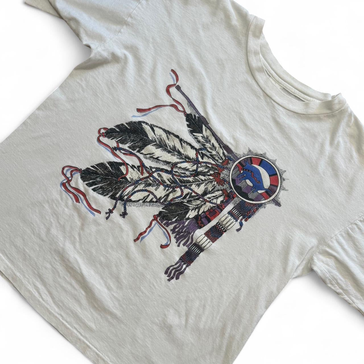 90s Aboriginal Dreamcatcher Feather Graphic Tee