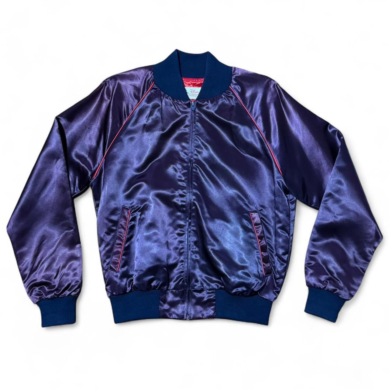 80s Disney Fantasia Mickey Mouse Satin Bomber Zip-Up Jacket