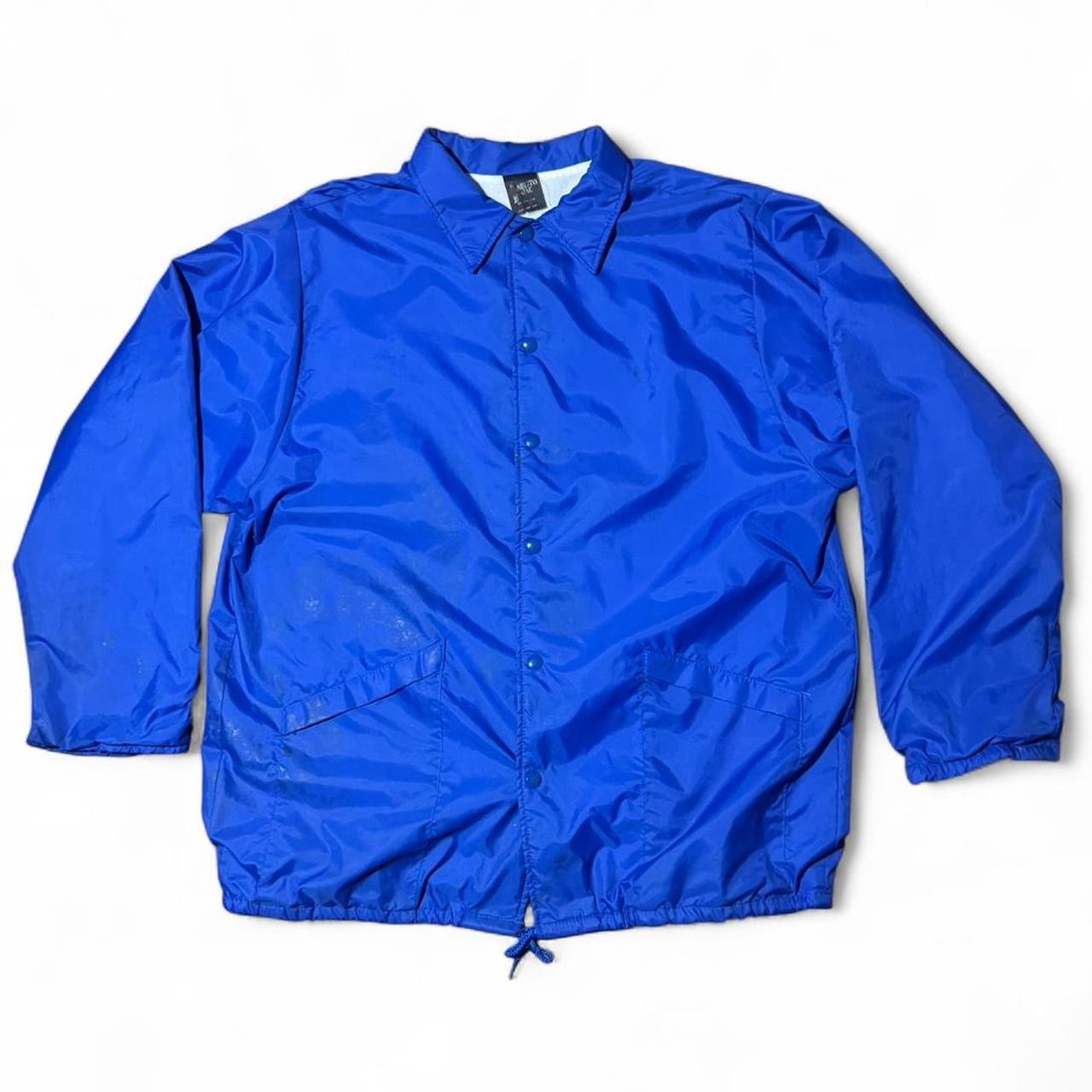 80s Blue Nylon Tri-County Band Boosters Windbreaker