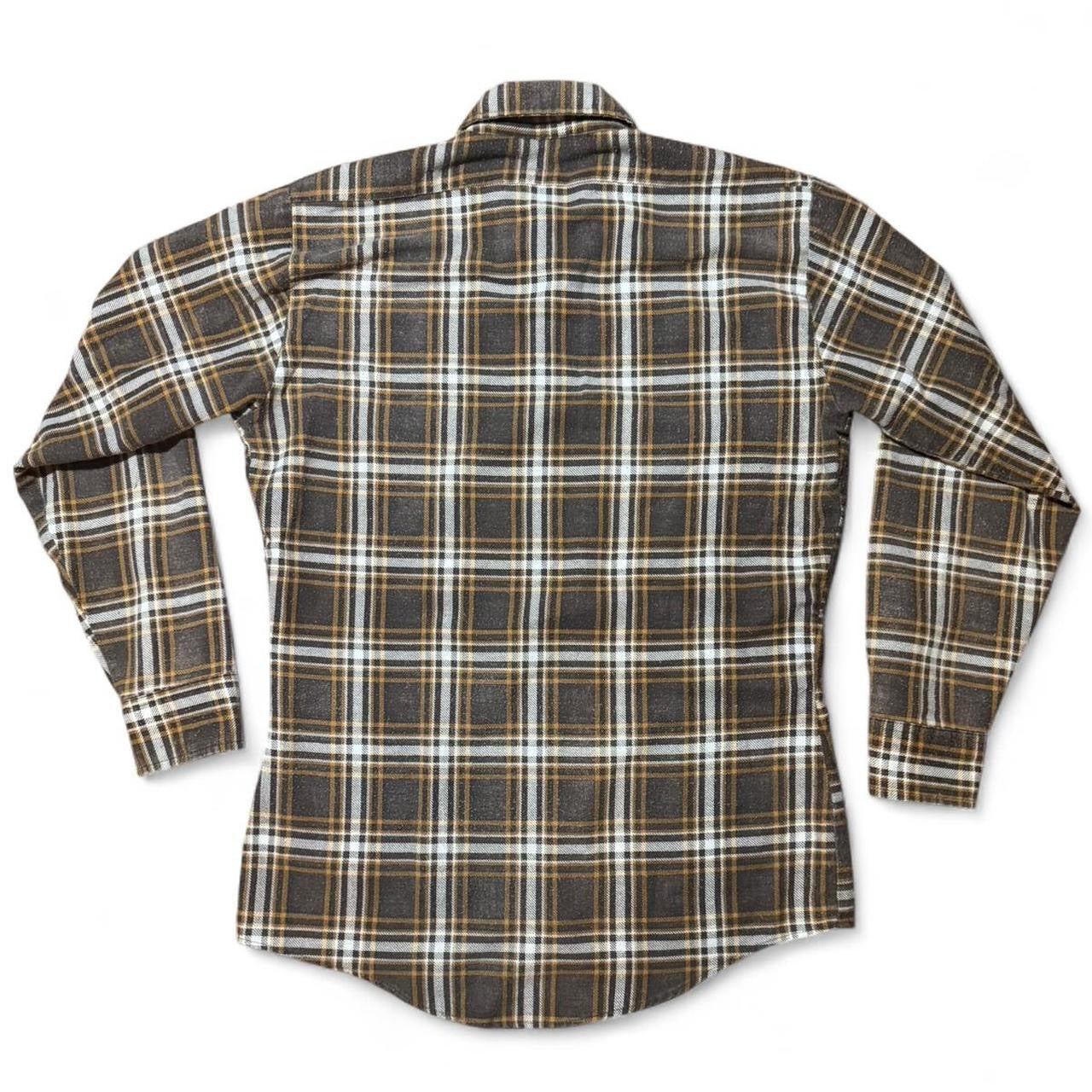 70s Wrangler Plaid Flannel Button Up