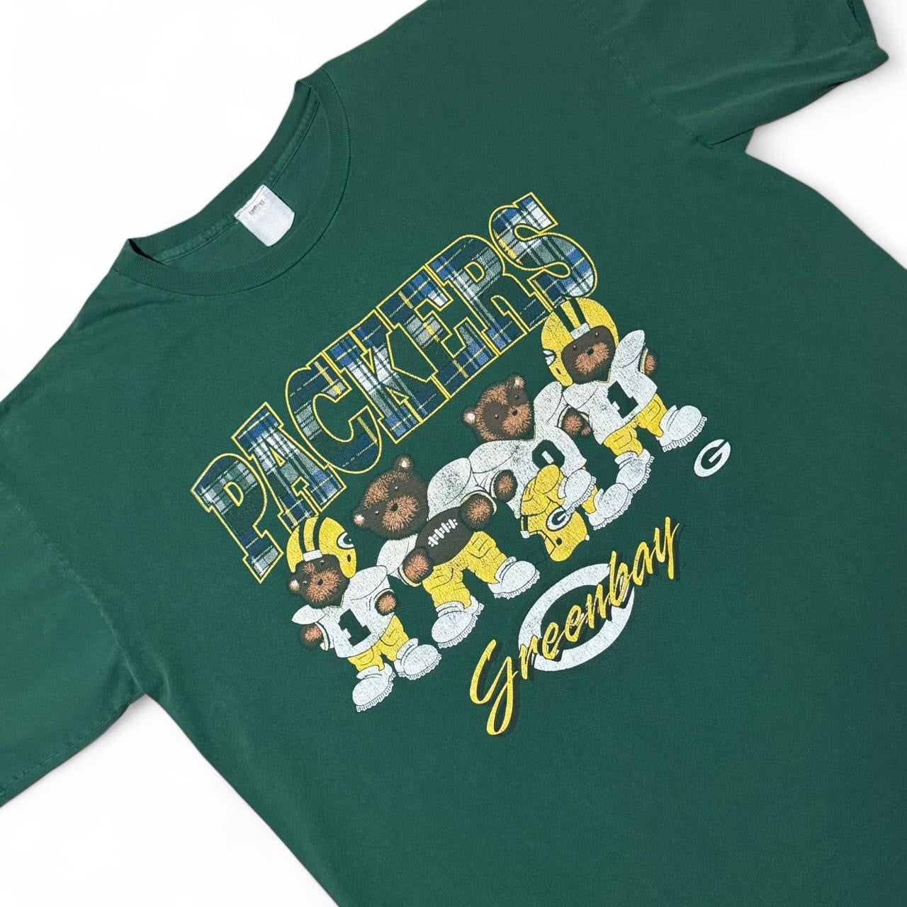 90s Green Bay Packers NFL Teddy Bear Tee