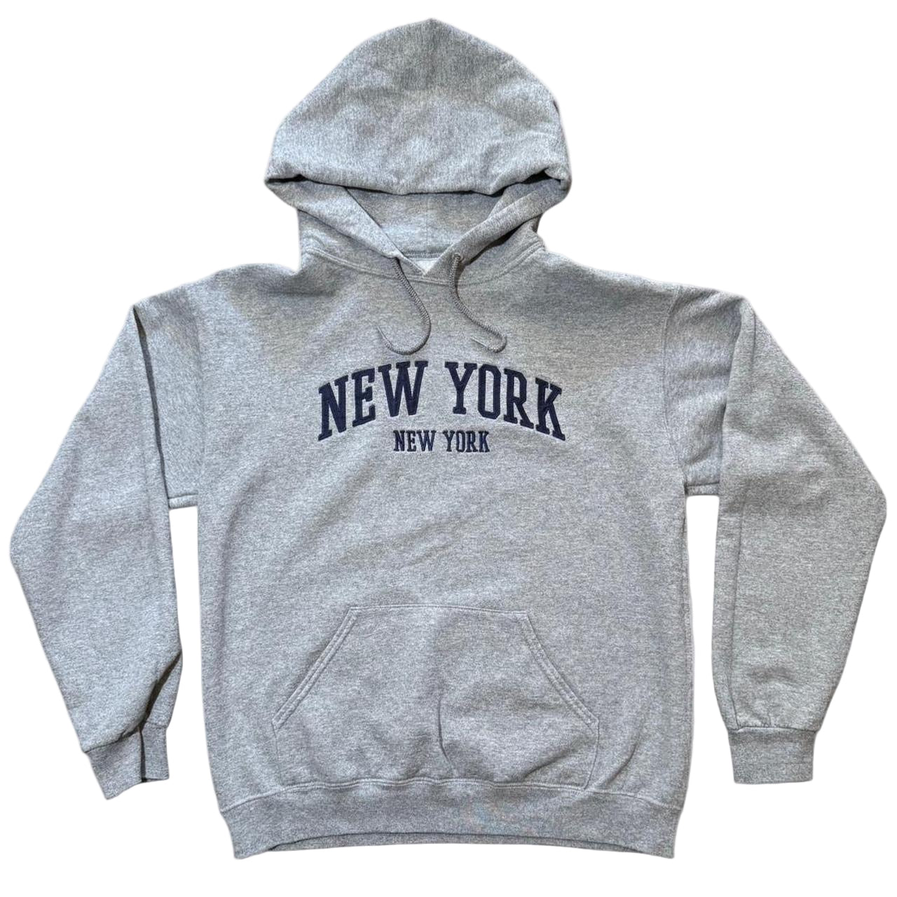 Heather Grey New York Embroidered Hoodie