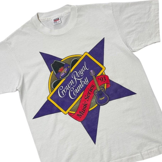 90s Crown Royal Country Music Series USA Alcohol Promo Graphic T-shirt
