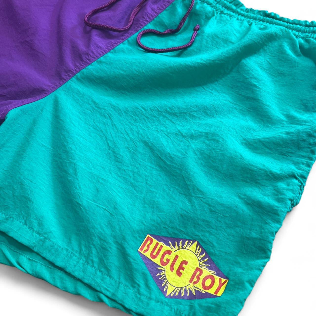 90s Two Tone Bugle Boy Swim Trunks