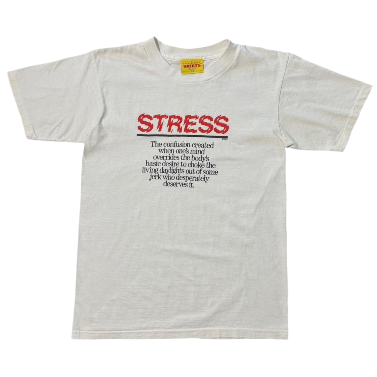 90s “Stress” Graphic Novelty Joke Tee