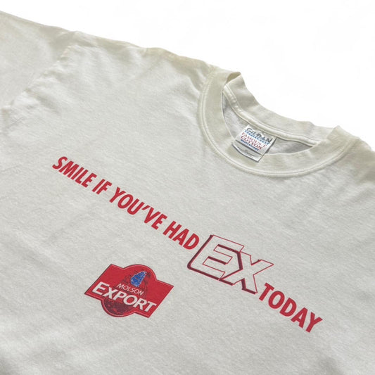 Y2K Molson Export Beer Promo Smile If You’ve Had Ex Today Tee