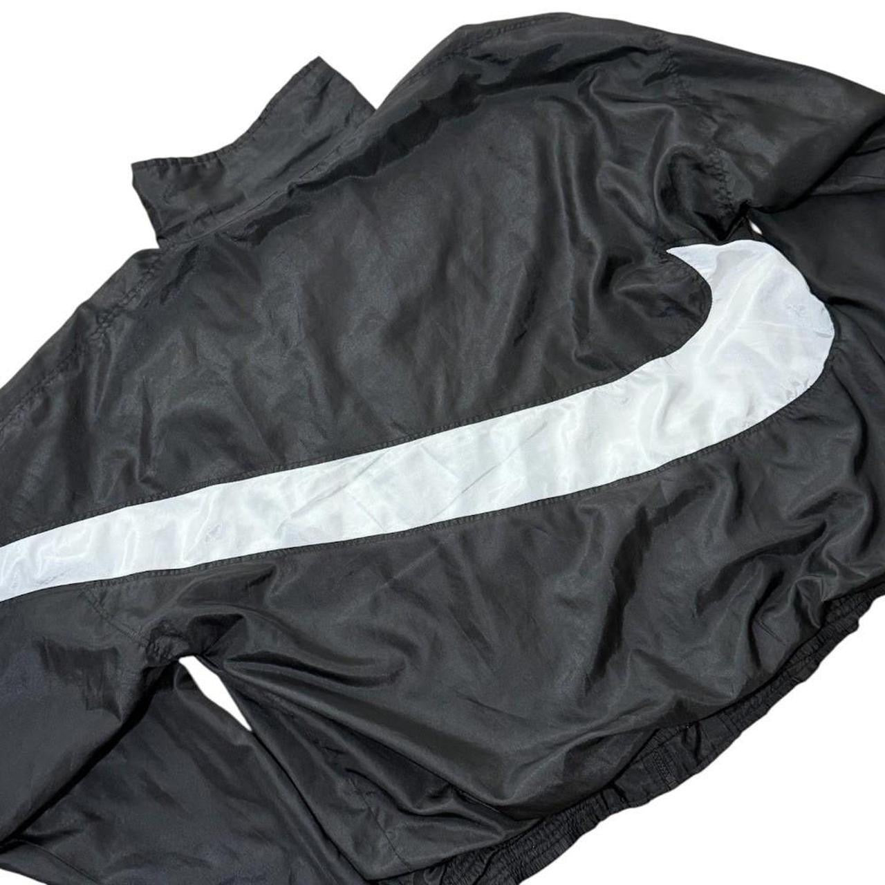 90s Y2K Nike Boot Big Swoosh Spellout Logo Full Zip Windbreaker Jacket