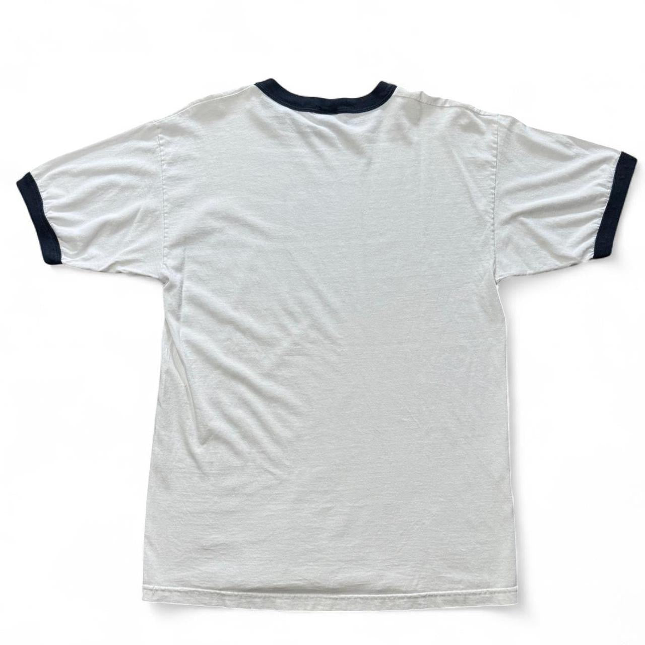 90s Bob Ross Happy Trees White/Navy Ringer