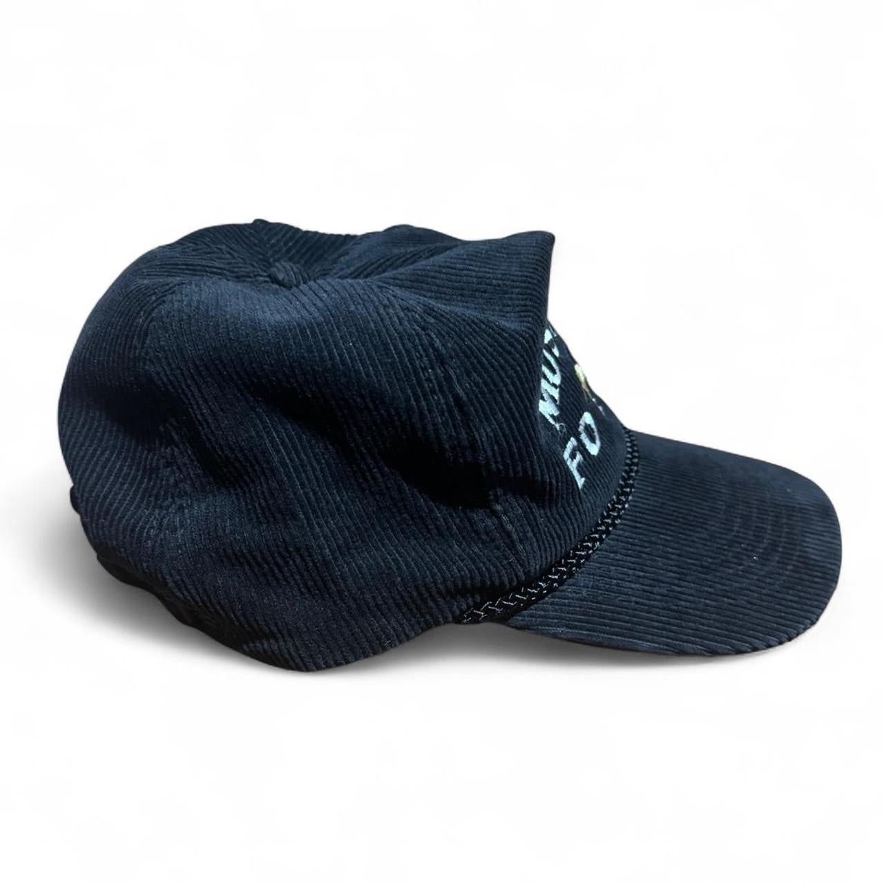 90s Black Corduroy Ford Mustang Trucker Hat