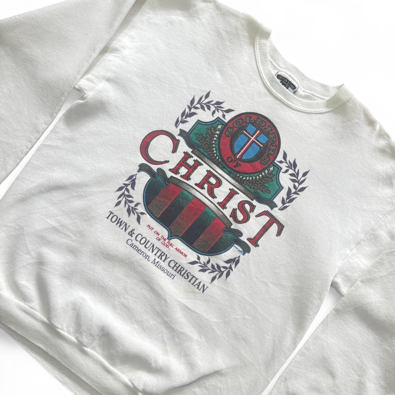 1992 Religious ‘Soldiers of Christ’ Christian Town & Country Crewneck