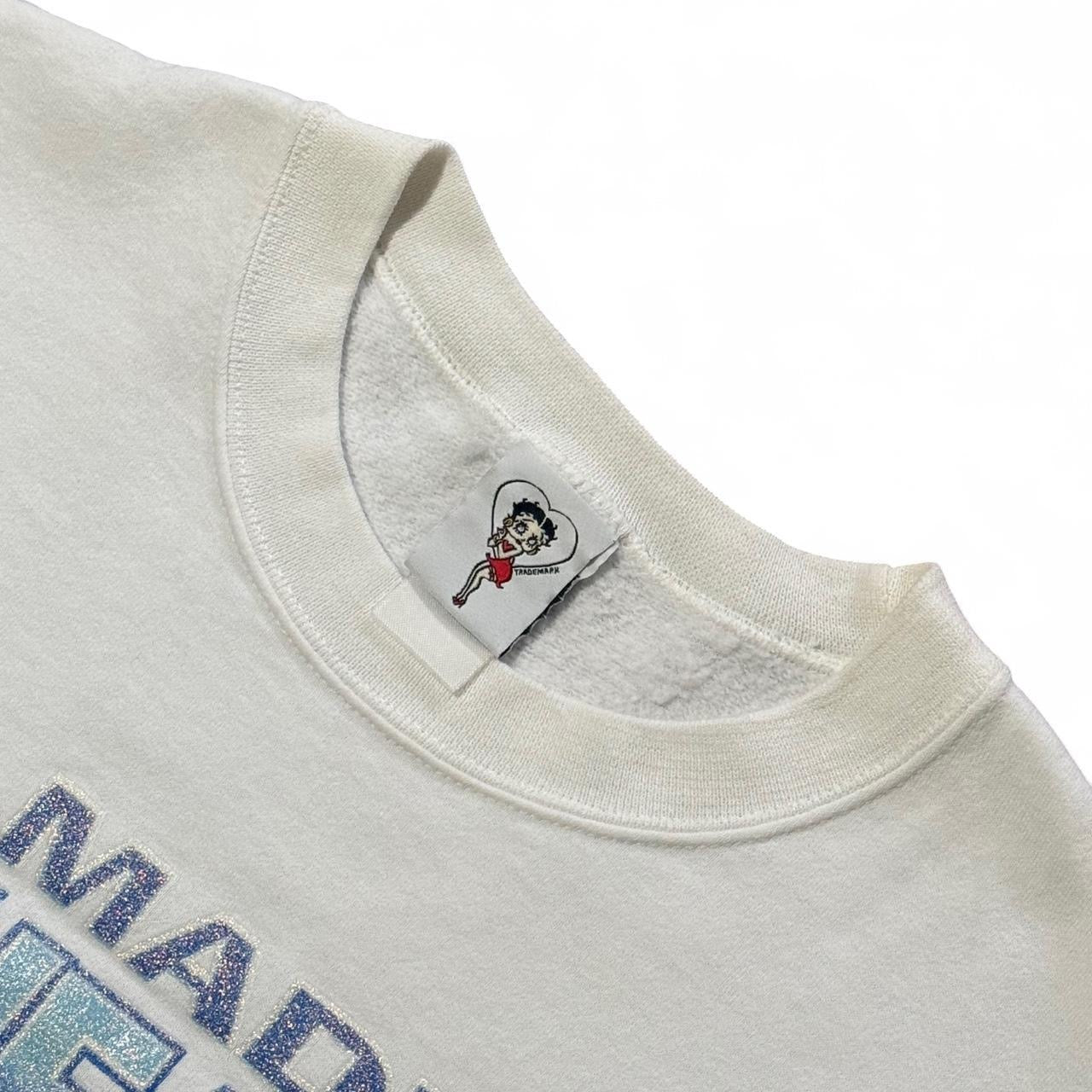 2003 Betty Boop I'm No Angel Glitter Graphic Crewneck