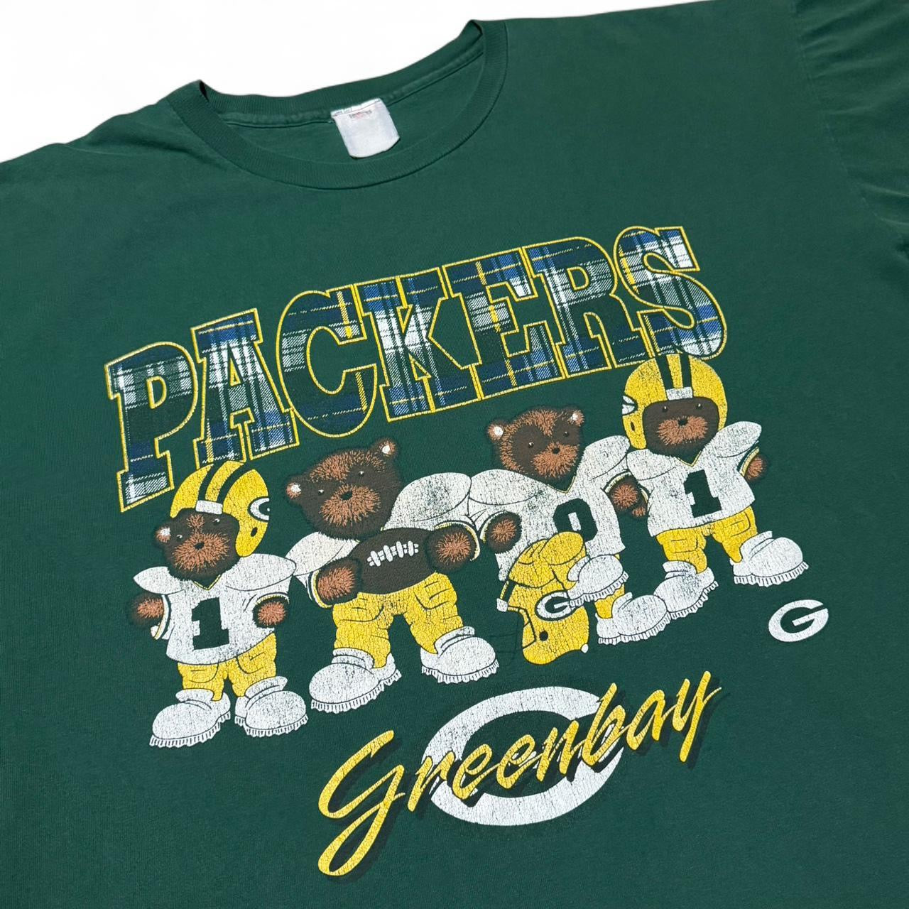 90s Green Bay Packers NFL Teddy Bear Tee