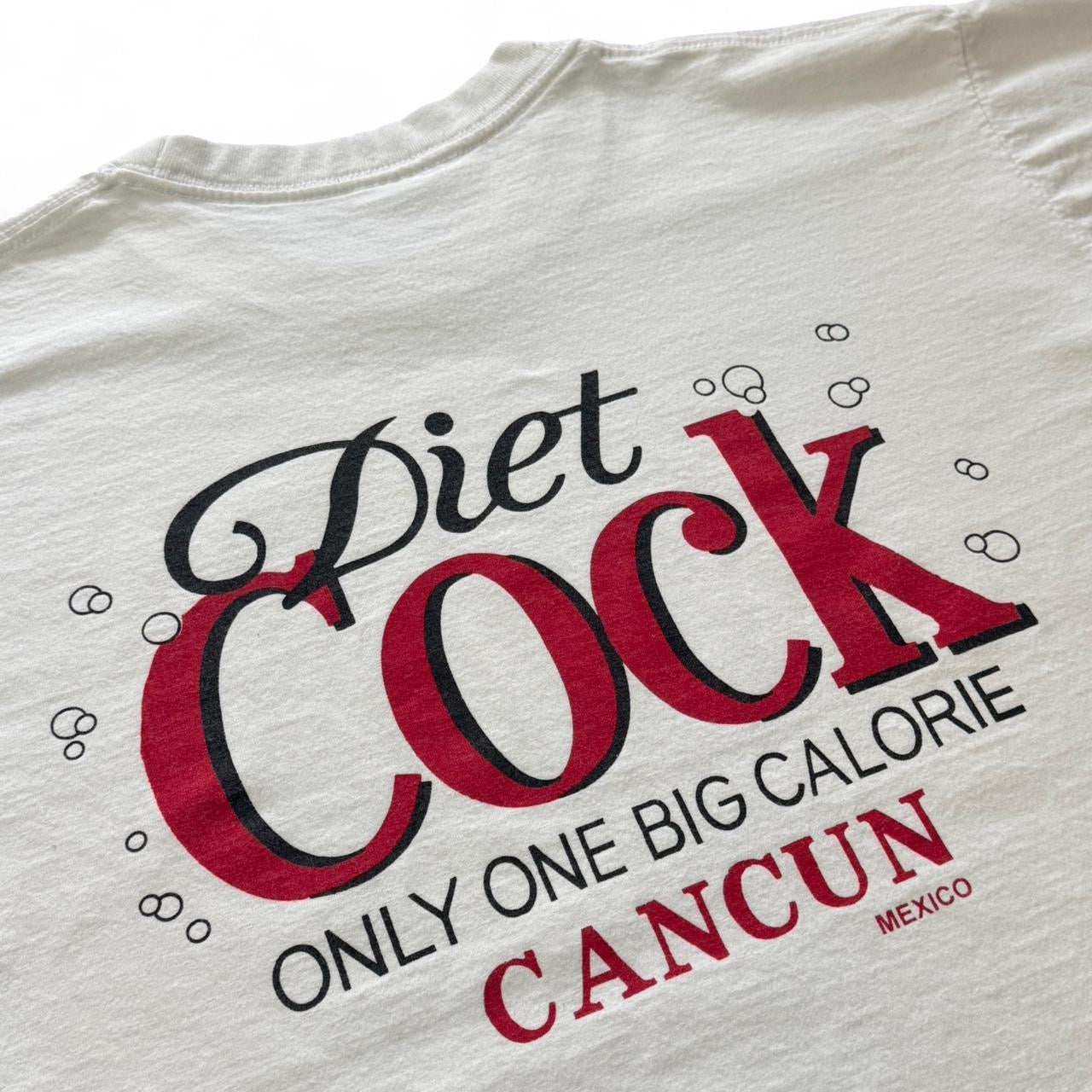 90s Lewd Novelty Coca-Cola Parody Diet Cock Joke Tee